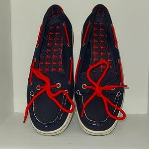 Eastland Sunset MLB Boston Red Sox Canvas Boat Shoe